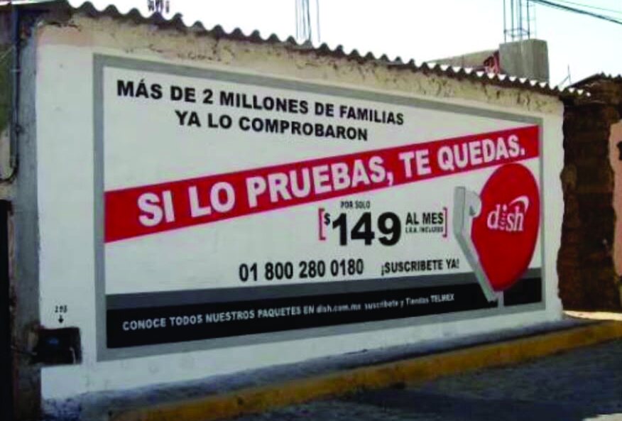 Barda de DISH con el mensaje Si lo pruebas, te quedas